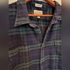 J.Crew Midweight Flannel Regenerative Cotton Blackwatch Plaid XL